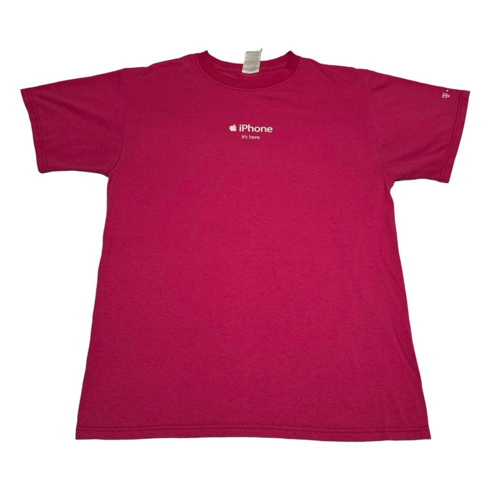 Vintage Jerzees IPhone T-Mobile First Generation Pink Shirt‎ Adult Medium